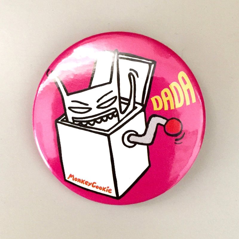 胸章 DaDa pop-up - 徽章/别针 - 塑料 红色