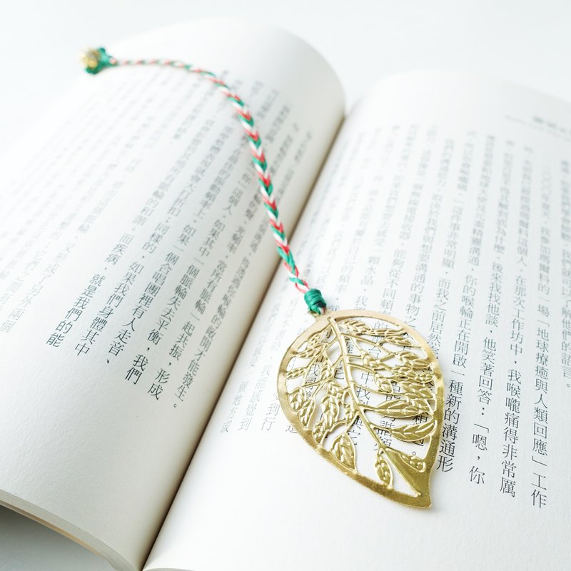 <<GOLDEN LEAF秋叶>>大 金色 树叶 花片 书签 交换礼物 - 书签 - 其他金属 多色