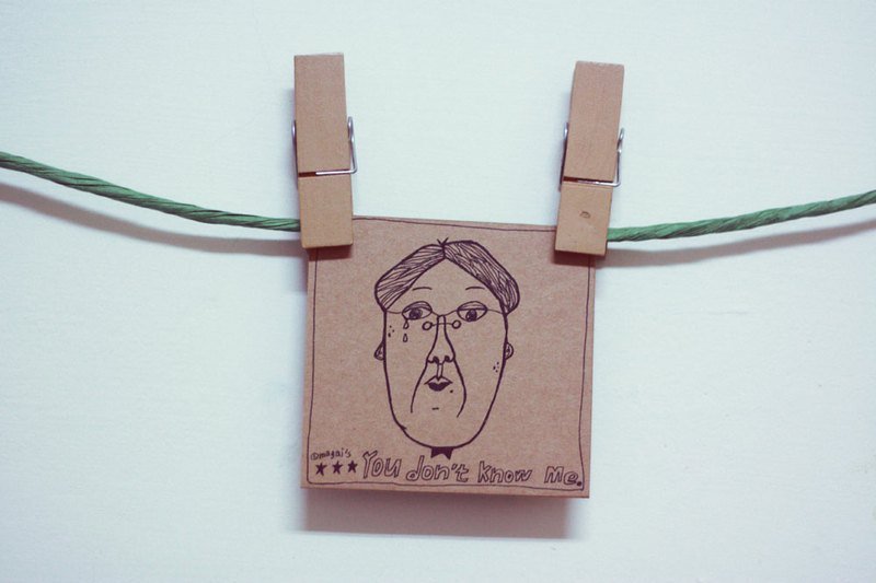 You don't know me. /Magai's card - 卡片/明信片 - 纸 咖啡色