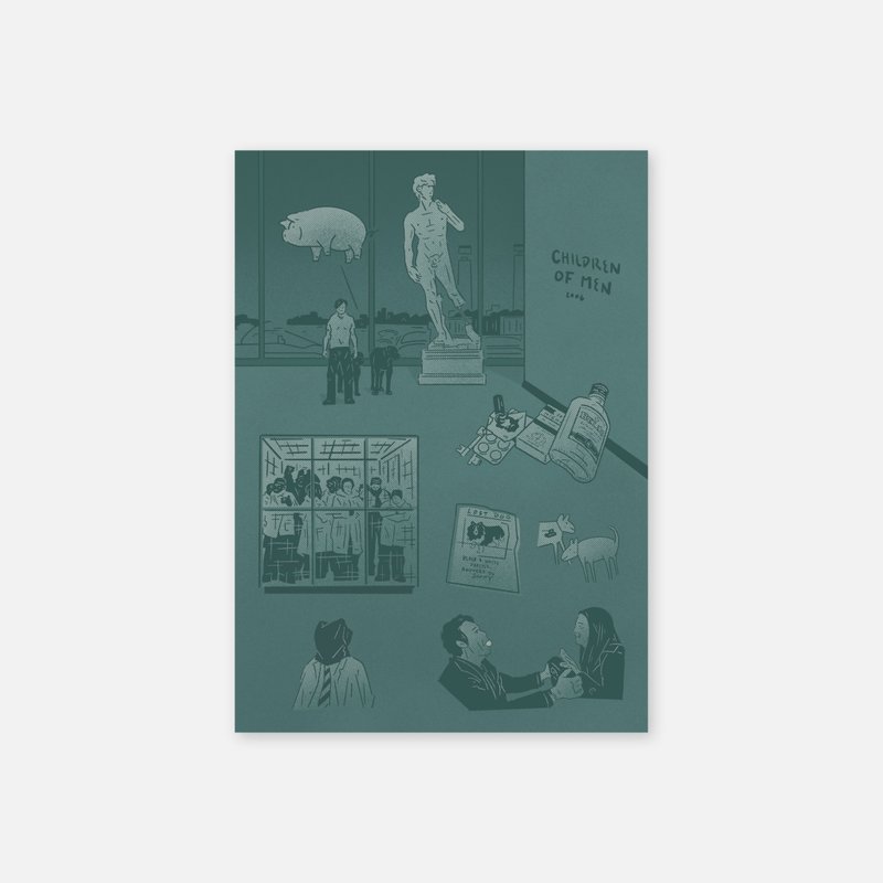 人类之子  Children of Men 电影插画贴纸 - 贴纸 - 纸 银色