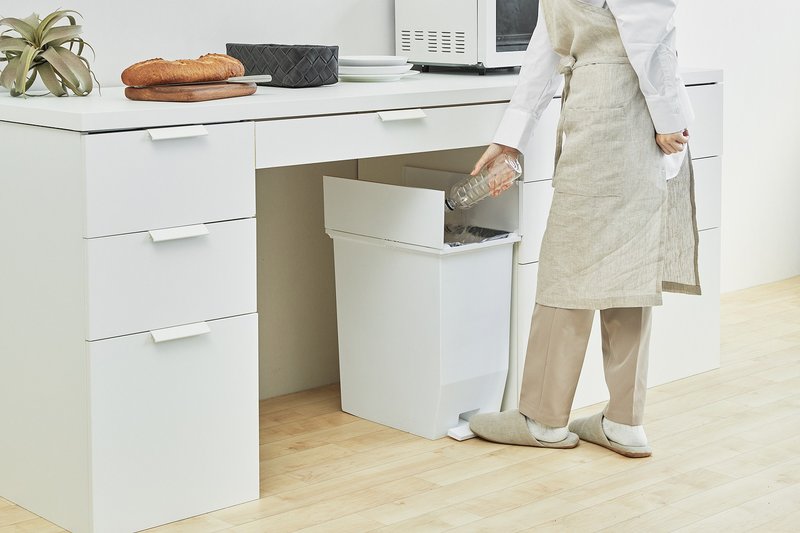 日本RISU H&H系列踩踏对开分类垃圾桶 45L - 垃圾桶 - 塑料