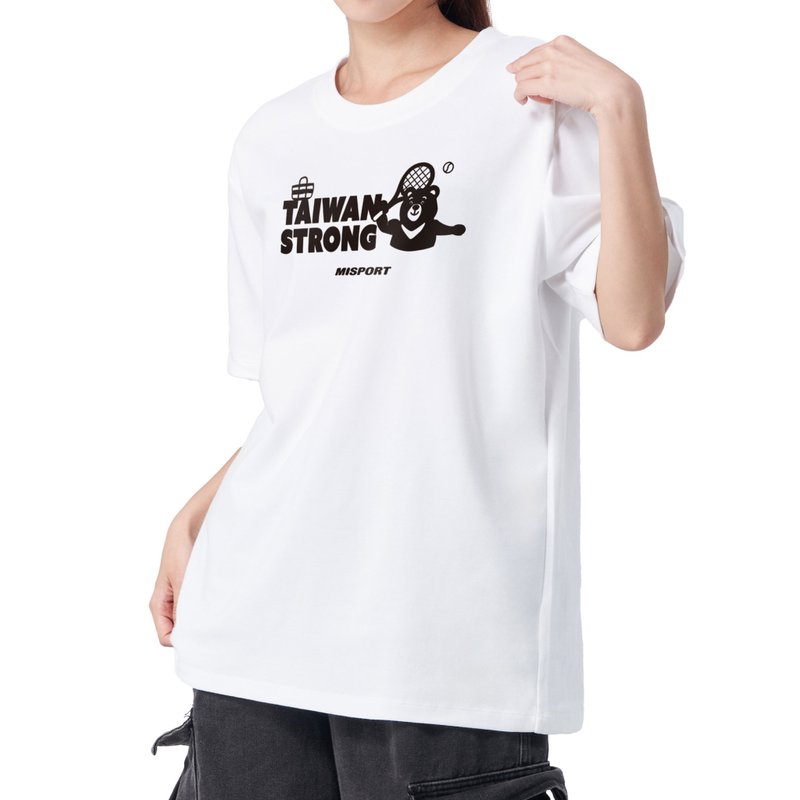 立体机能棉T-TAIWAN STRONG 史壮网球 (单项款) 机能服 MIT台湾制 - 男装运动衣 - 聚酯纤维 白色