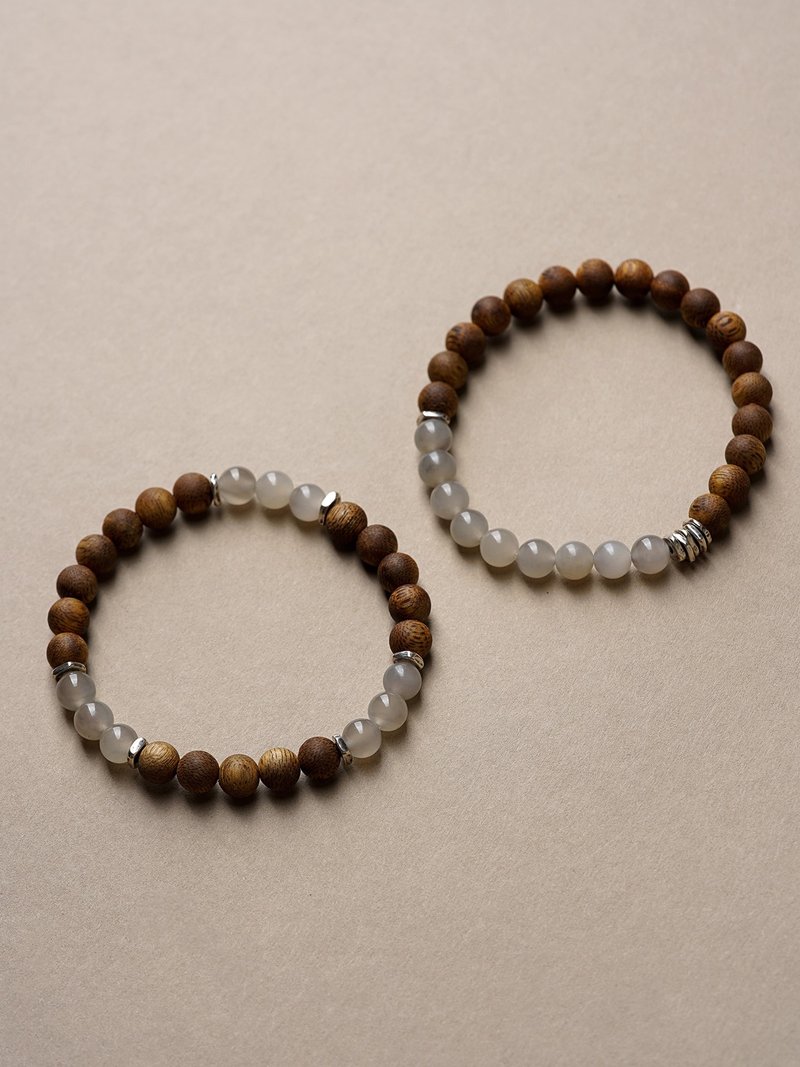 未时VISHI天然沉香养殖莺歌绿奇楠沉香烟紫和田玉手串材料女中式 - 手链/手环 - 木头 多色