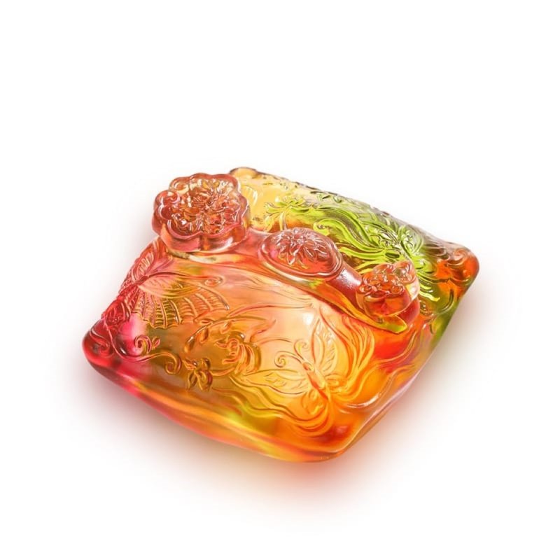 琉璃工房 LIULI 花舞如意 - 摆饰 - 玻璃 红色