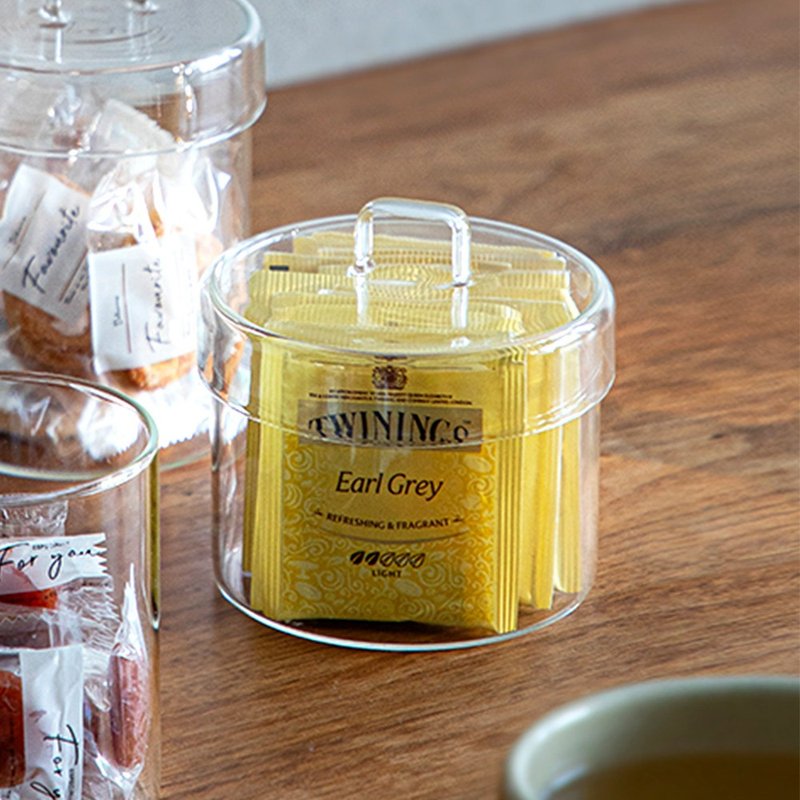 日本霜山 多用途耐热玻璃储物罐(附盖)-550ml-3入 - 收纳用品 - 玻璃 透明