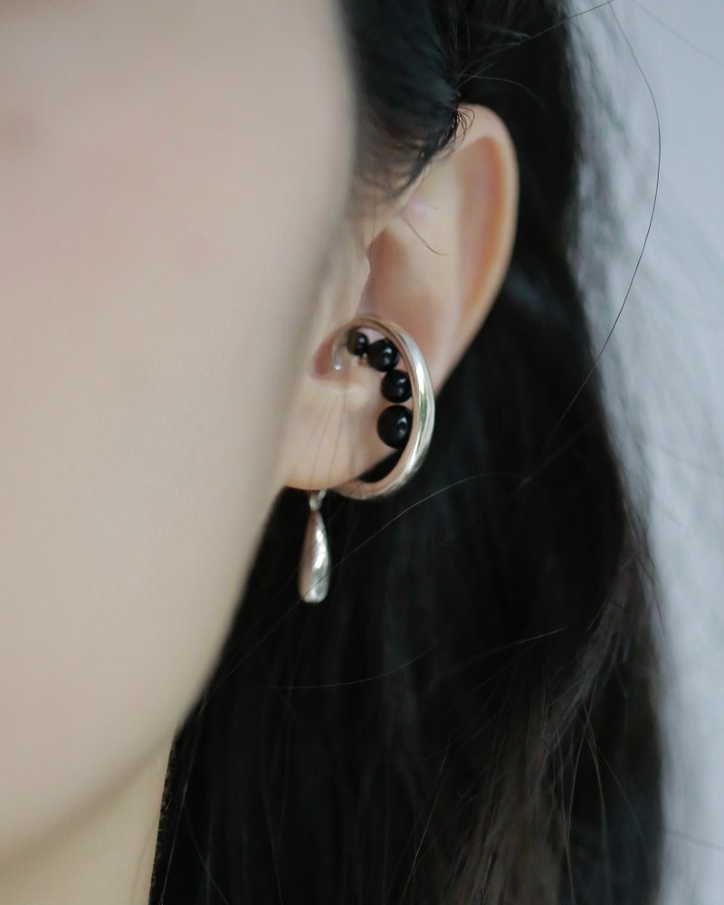 Vortex Shell Ear Cuff | 涡贝耳骨夹 - 耳环/耳夹 - 纯银 银色