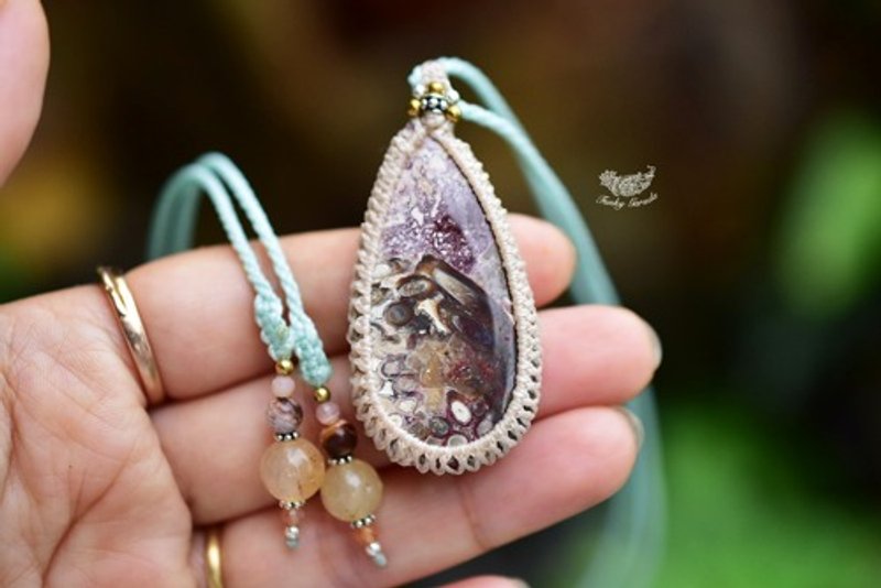 地球艺术图案★海洋碧玉花边吊坠629 - 项链 - 宝石