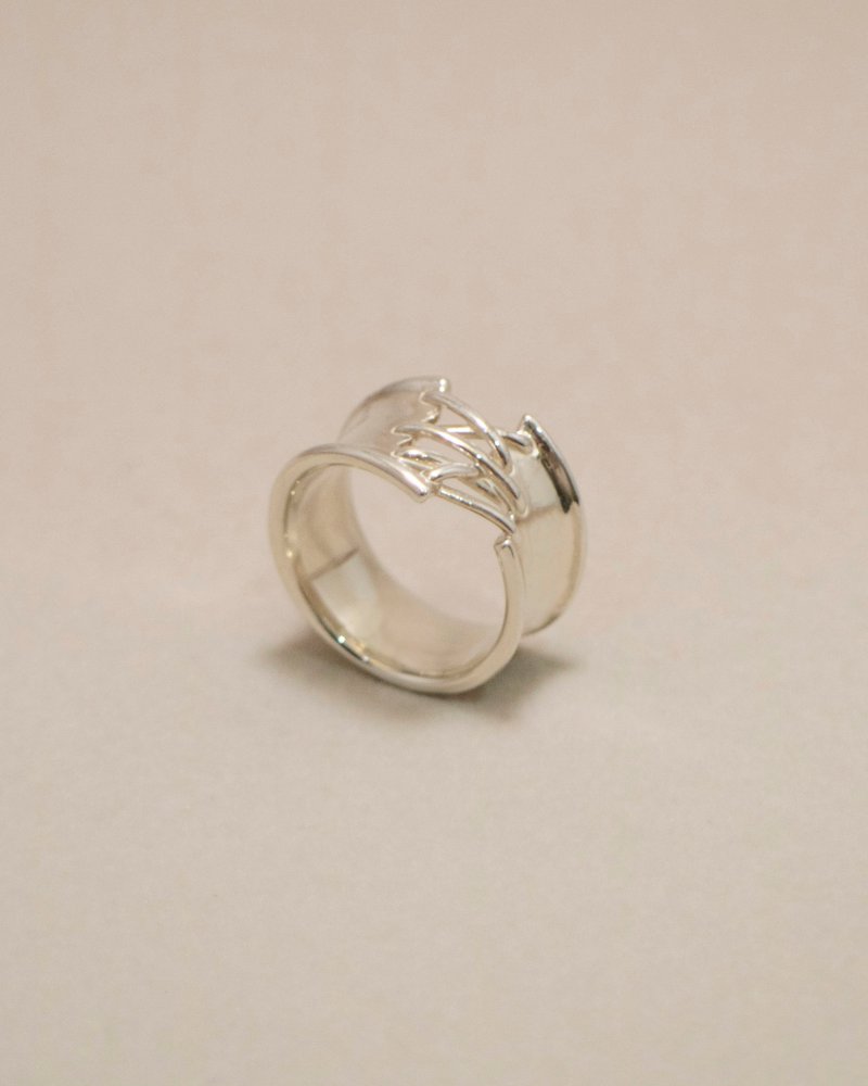 缝 纯银戒 - 戒指 - 纯银 银色