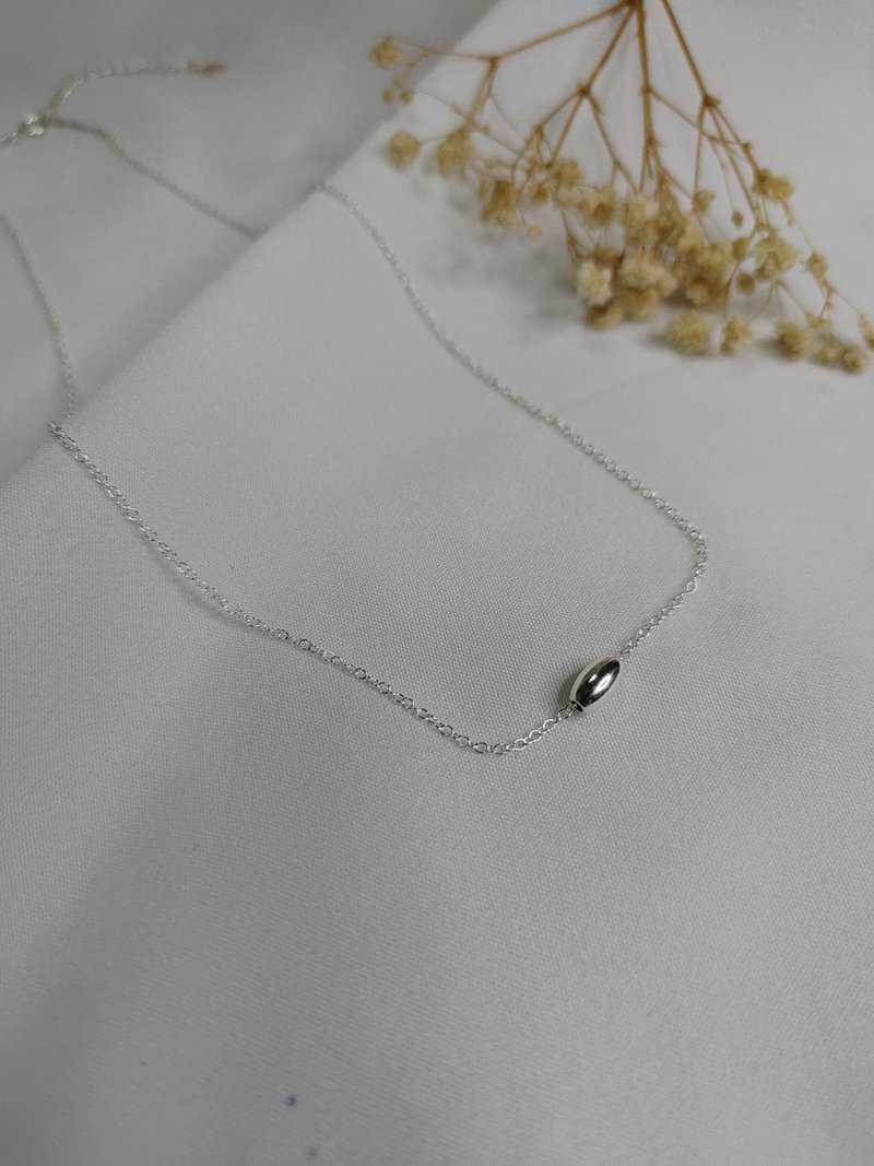 炼 : 银项链   925纯银   简约  手作 - 项链 - 纯银 银色