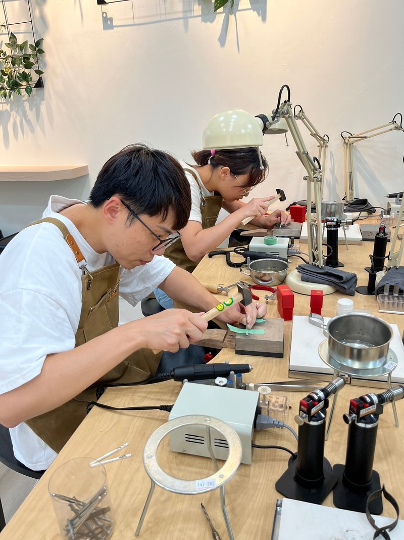 (台中店)金工手作/情侣对戒/文化币/DIY戒指/手环/项链 - 金工/饰品 - 纯银