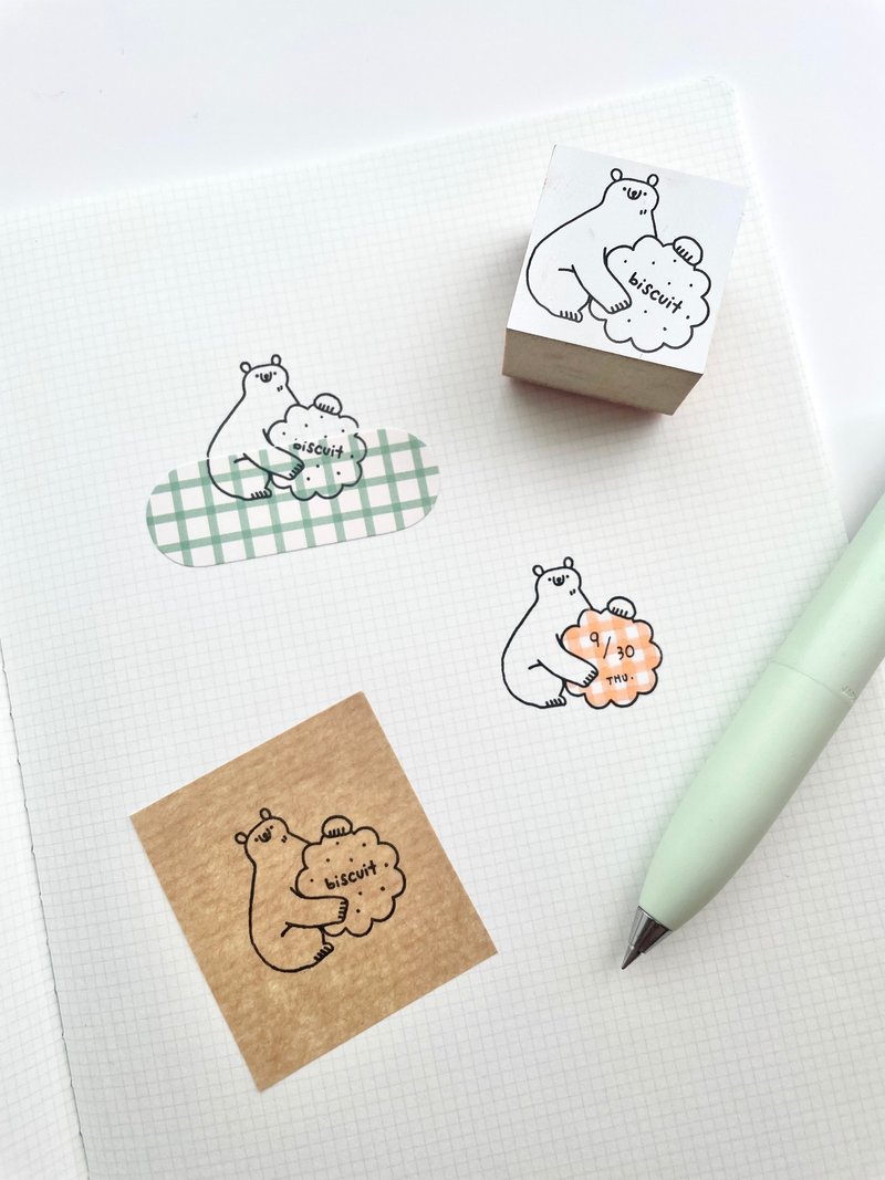 饼干 - 印章/印台 - 橡胶 白色