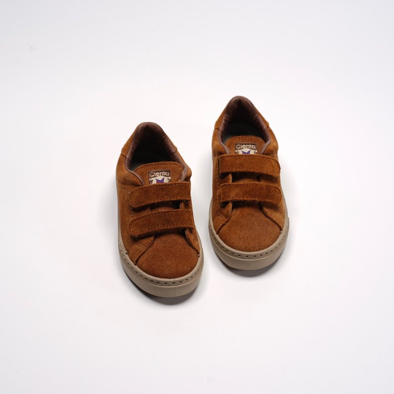 西班牙国民帆布鞋 CIENTA 90887 256 棕色 麂皮 童鞋 魔鬼毡 - 童装鞋 - 真皮 咖啡色