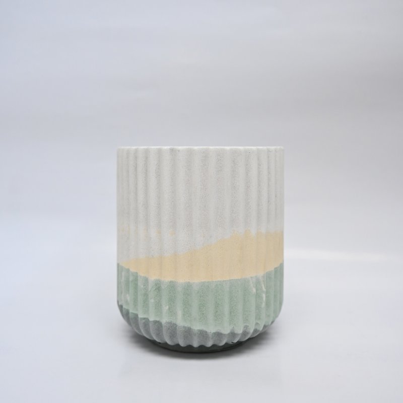 童话中的夕阳与山-水泥盆/泥作盆栽/水泥/花盆 - 植栽/盆栽 - 水泥