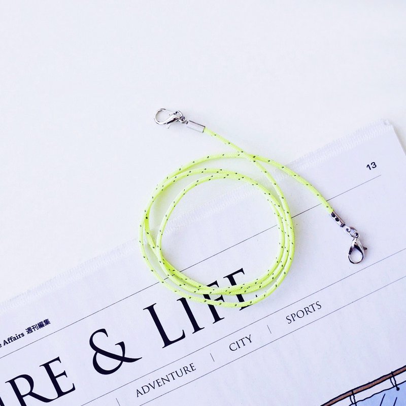 口罩挂绳 / 时尚防疫小物 I 萤光 - 挂绳/吊绳 - 其他材质 黄色