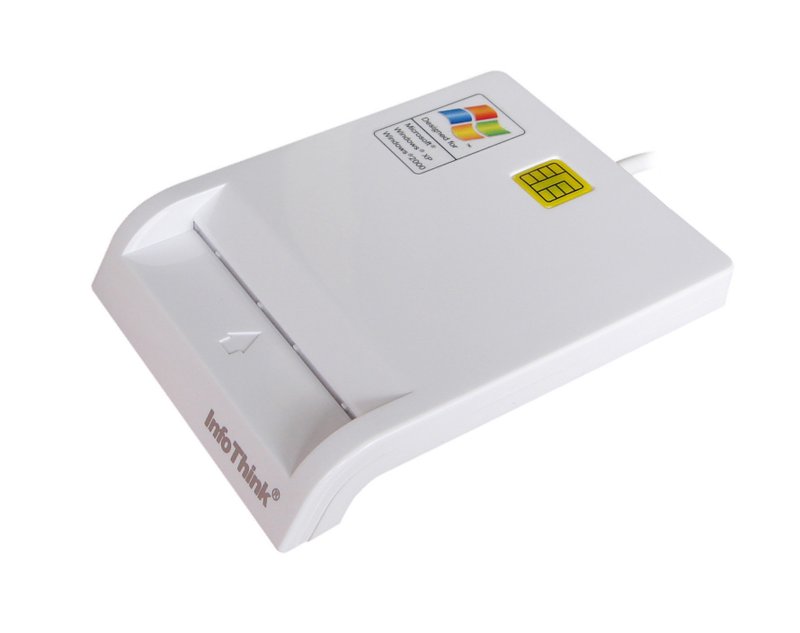 infoThink ATM晶片读卡机 IT500U-台湾制(报税转帐LINE BANK升级) - 电脑配件 - 其他材质 白色