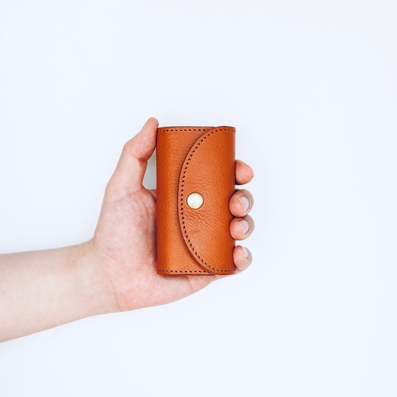 钥匙包 驾照 皮革 意大利皮革 手工礼物 赠礼 - 钥匙链/钥匙包 - 真皮 咖啡色