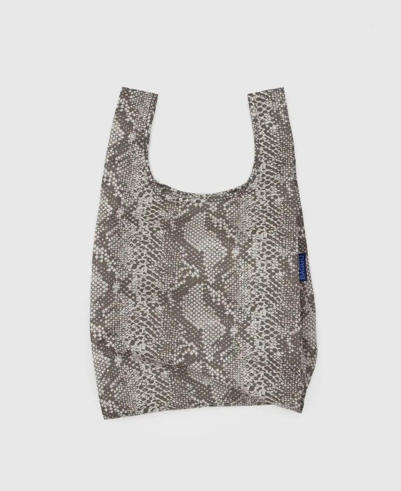 BAGGU 环保收纳购物袋 - 小尺寸 - 蛇纹 - 手提包/手提袋 - 防水材质 卡其色