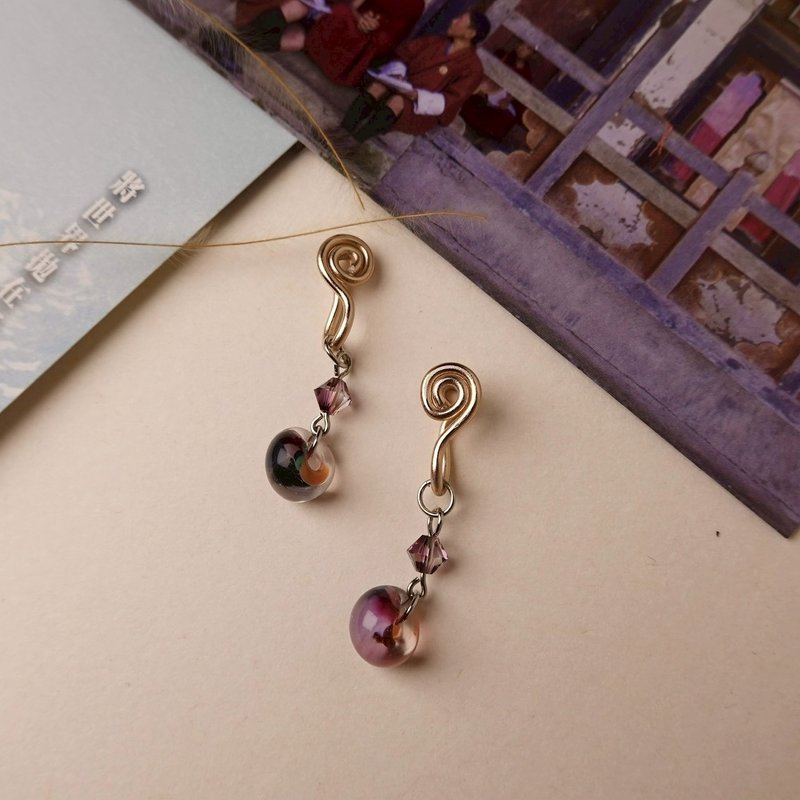 魔幻琉璃 无痛耳夹 / 马莉 - 耳环/耳夹 - 其他金属