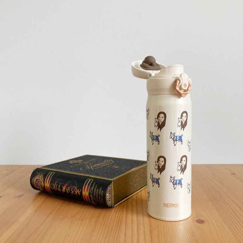 【定制化礼物】 插画膳魔师保温瓶 - 保温瓶/保温杯 - 不锈钢 白色