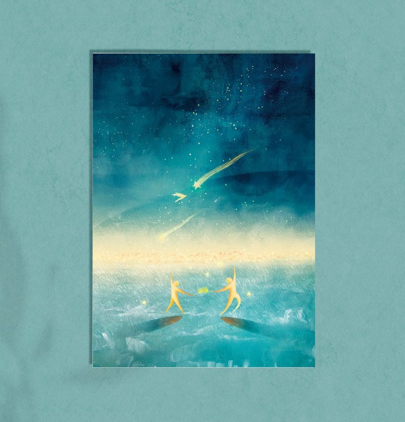 插画明信片 - 星光下的舞 - 卡片/明信片 - 纸