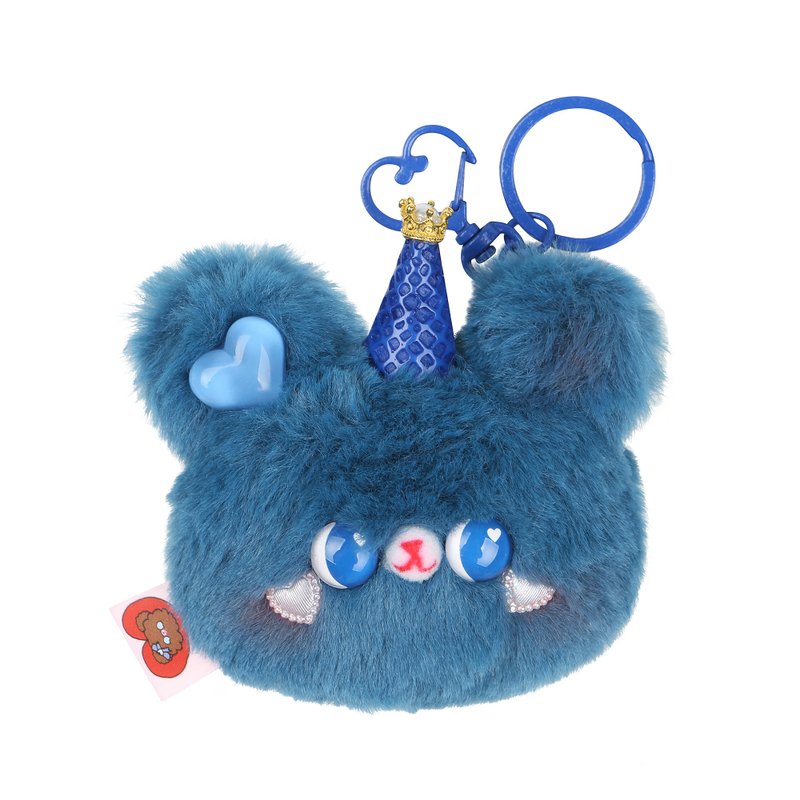 手工制作的熊王 - 玩偶/公仔 - 棉.麻 蓝色