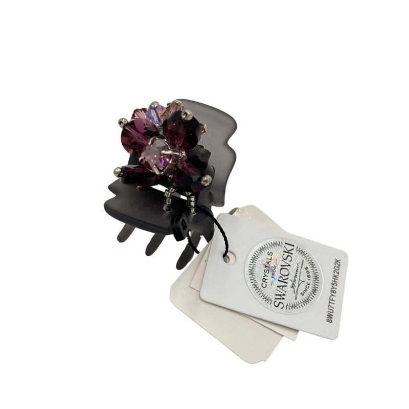 COMPLEX BIZ 施华洛世奇 甜心夹 灰底紫水晶 - 发饰 - 树脂 灰色