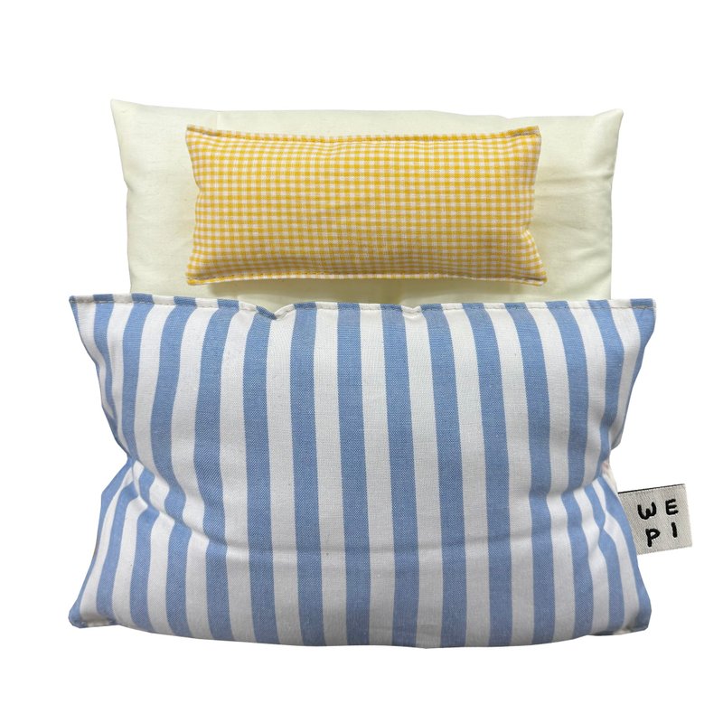 Blue&Yellow 娃娃床组 / 手工迷你礼物 缩小版 靠垫 玩耍 - 玩偶/公仔 - 其他材质