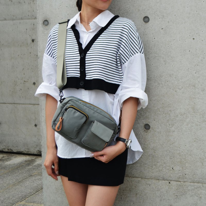 *免费定制刻字* 斜挎包/斜背包/侧背包-青(共5色) - 侧背包/斜挎包 - 尼龙