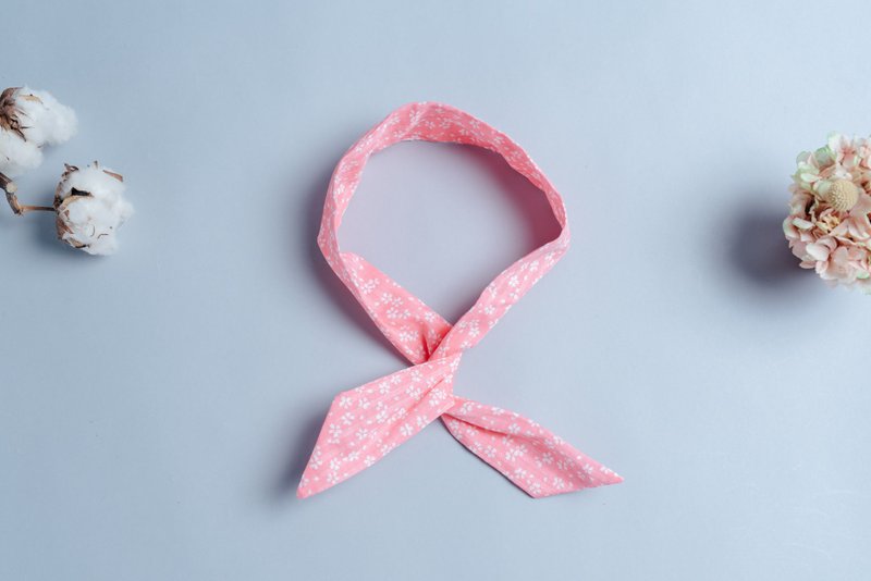 打结发带-私讯选色 - 婴儿帽/发带 - 棉.麻 粉红色