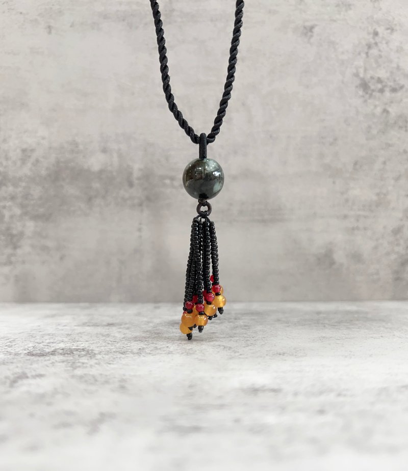 天然玉石坠 A货  缅甸翡翠 挂饰 圆满如意 附赠编织黑绳 玉石吊饰 - 项链 - 玉石