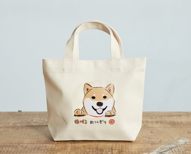 小饭团 柴柴小托特 哈啰柴 柴犬托特包 - 手提包/手提袋 - 棉.麻