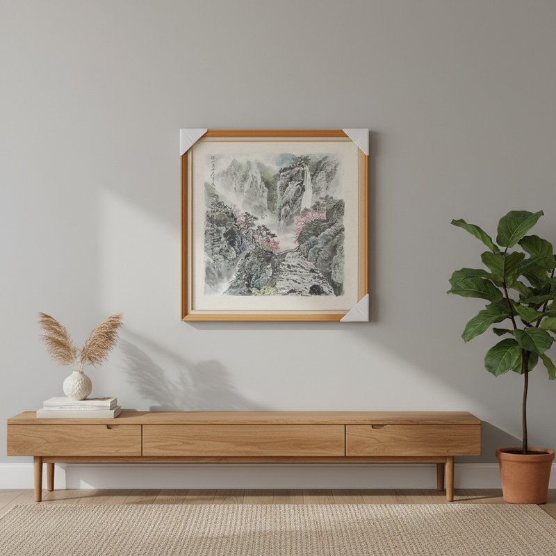 诗篇65篇 基督信仰水墨原作 半生熟宣纸 恩典为年岁的冠冕 - 海报/装饰画/版画 - 纸