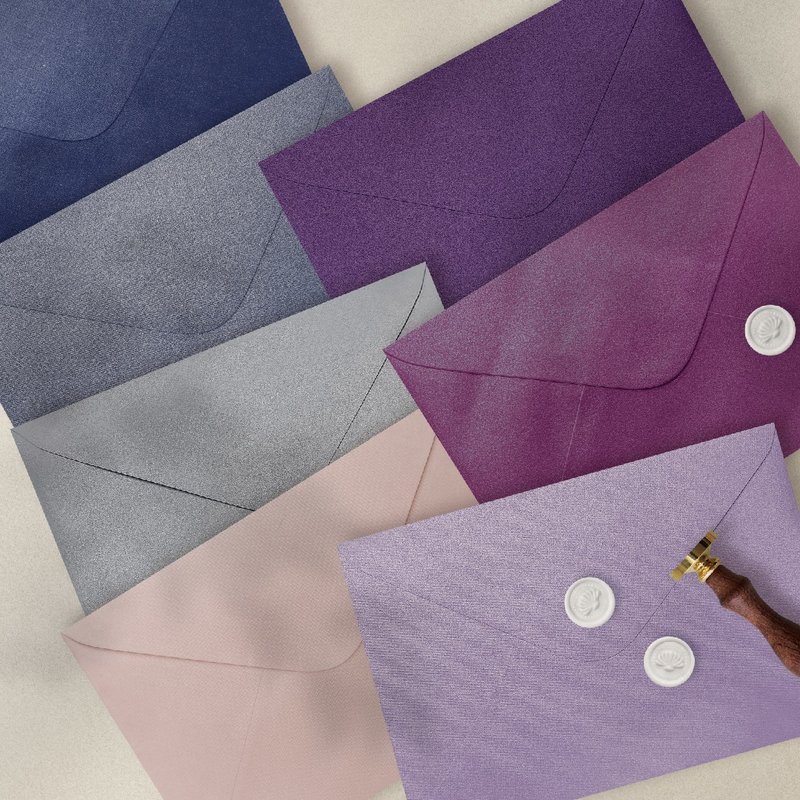 冷系银河珠光信封 喜帖信封 25入 - 信封/信纸 - 纸 多色