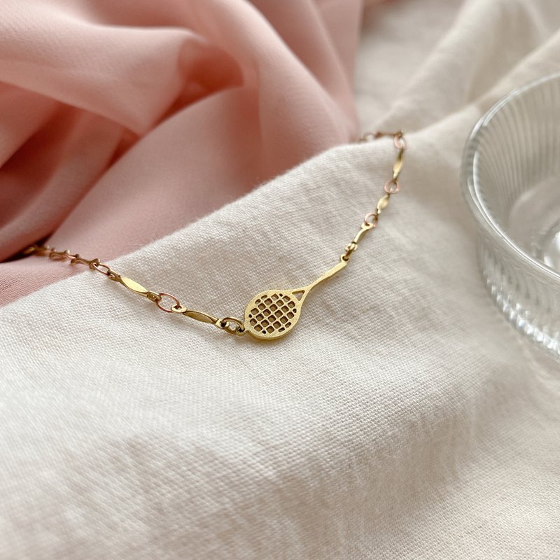 小球拍 - 球拍造型 黄铜手链 - 手链/手环 - 铜/黄铜 金色