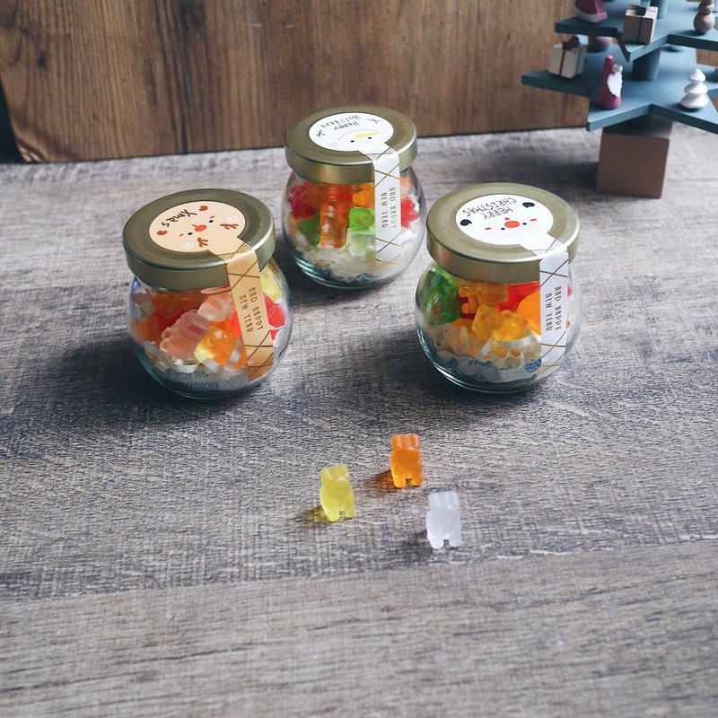 小熊软糖 造型手工皂【玻璃罐】 - 肥皂/手工皂 - 浓缩/萃取物 多色