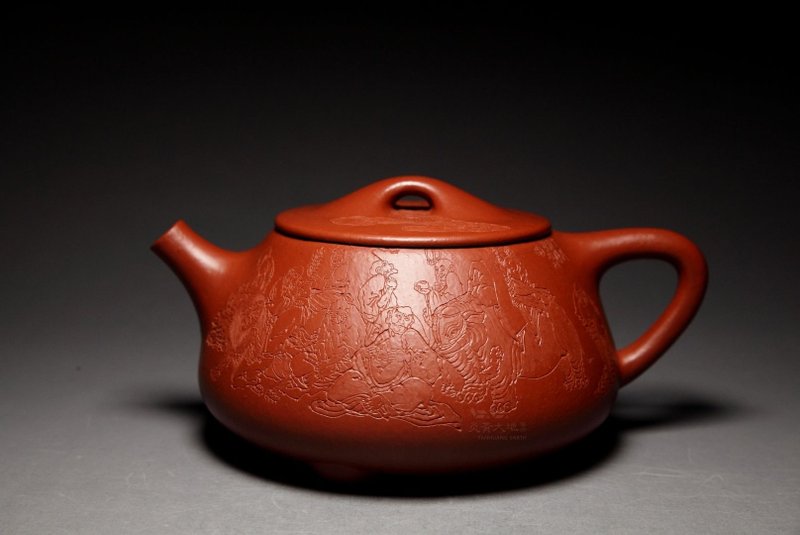 【十八罗汉】国工 吴祁鑫&钱錡 纯手工 黄龙山朱泥大红袍 510cc - 茶具/茶杯 - 陶 咖啡色
