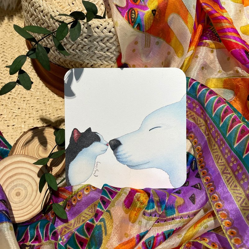 【猫疯子】方形硅藻土杯垫T - 杯垫 - 其他材质 多色