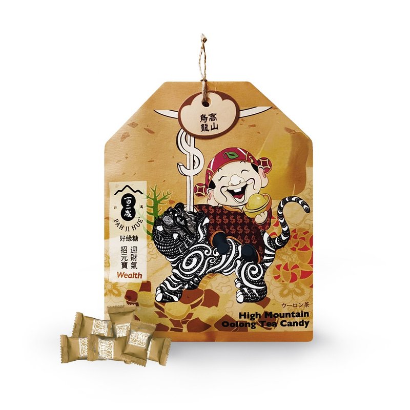 【百二岁】好缘糖-财神御守/ 高山乌龙茶糖20入 - 零食/点心 - 新鲜食材 橘色