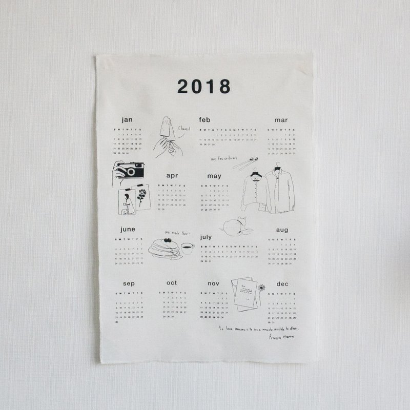 New Year's Day My Fav. Ordinary 2018 Poster A2 Size - 摆饰 - 聚酯纤维 咖啡色