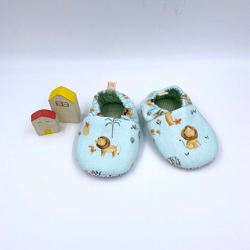 仙人草狮子-初步鞋/成长鞋/漫步鞋 - 婴儿鞋 - 棉.麻 蓝色