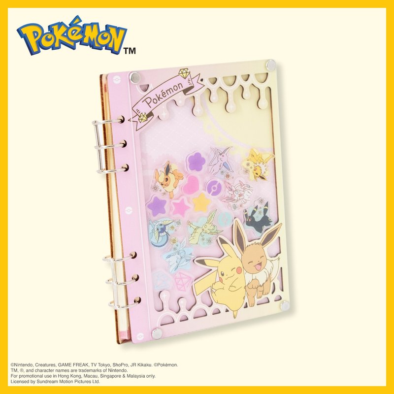 Pokémon摇摇乐笔记本 - Pikachu & 伊布 宝可梦 笔记本 - 笔记本/手帐 - 木头 粉红色