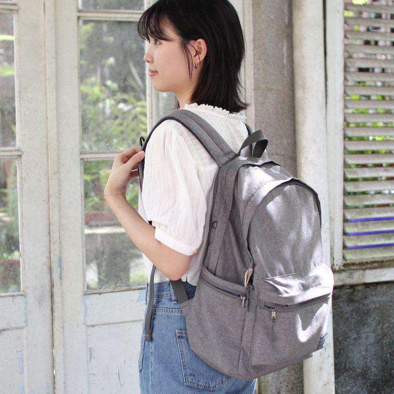 2 in 1 折安包(15'' Laptop OK)-麻灰_105288 - 后背包/双肩包 - 尼龙 灰色