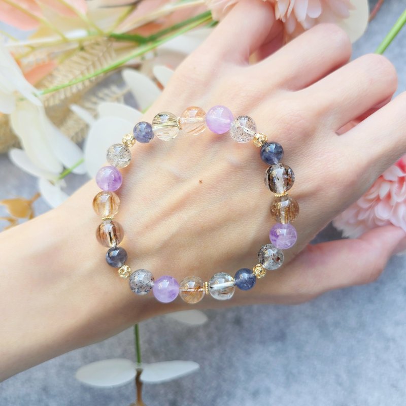 Super-黑金超七.铜钛发.紫超七.毒液超七.堇青-能量水晶手链 - 手链/手环 - 水晶 多色