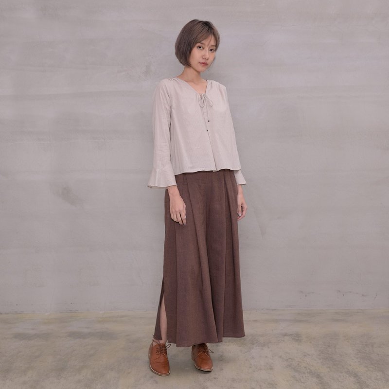 徐风漫步打褶宽裤 Flowing Slow Pleated Windy Pants P134 - 女装长裤 - 棉.麻 多色