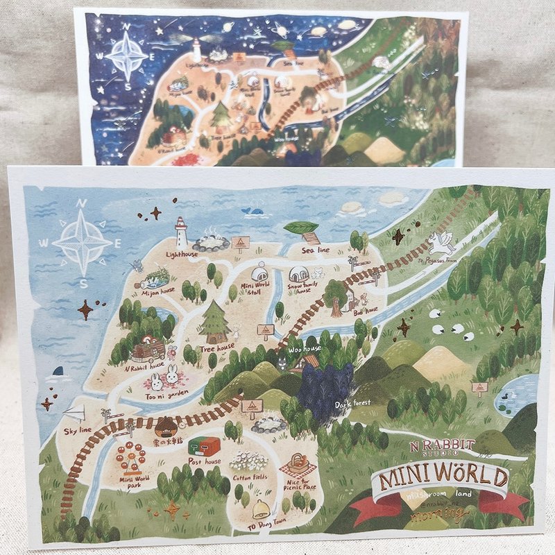 【N兔studio】A5明信片 - 手工烫金 手工明信片 海报明信片-原创 - 卡片/明信片 - 纸