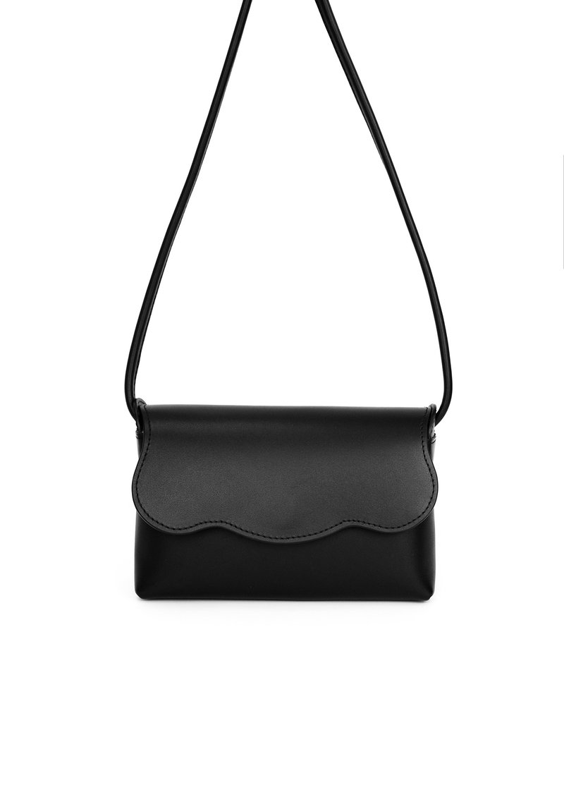 Wave Falp (黑色) - 侧背包/斜挎包 - 真皮 黑色