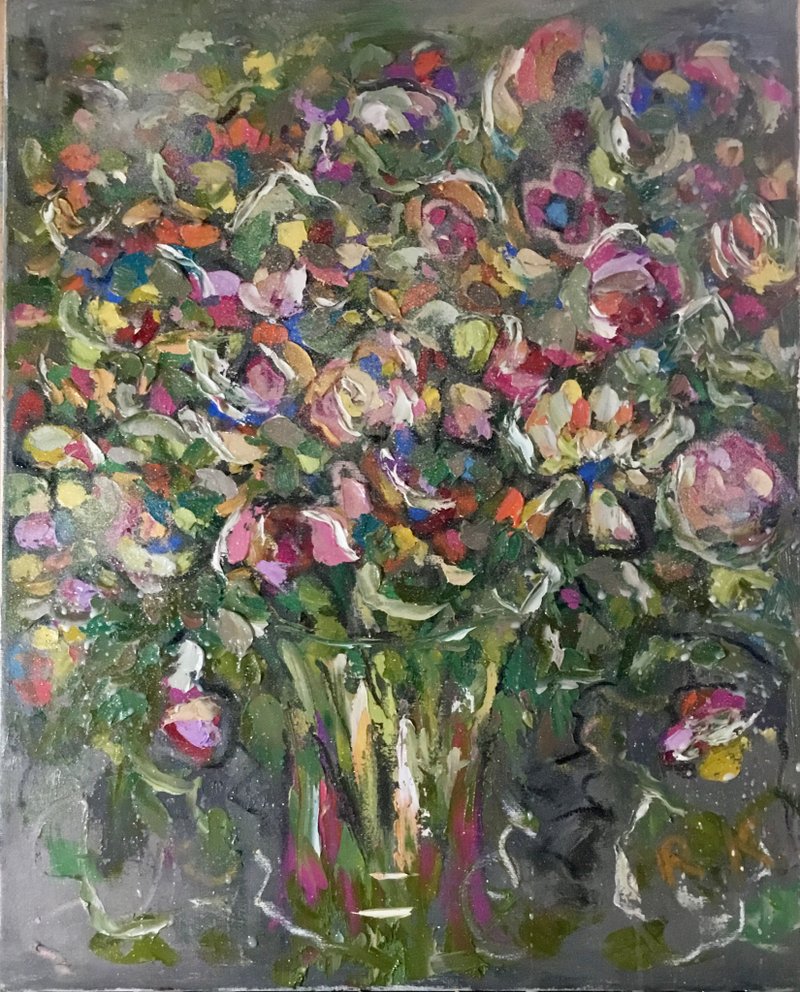 金璨花园 – 原创油画画布,40×50厘米 - 墙贴/壁贴 - 其他材质 多色