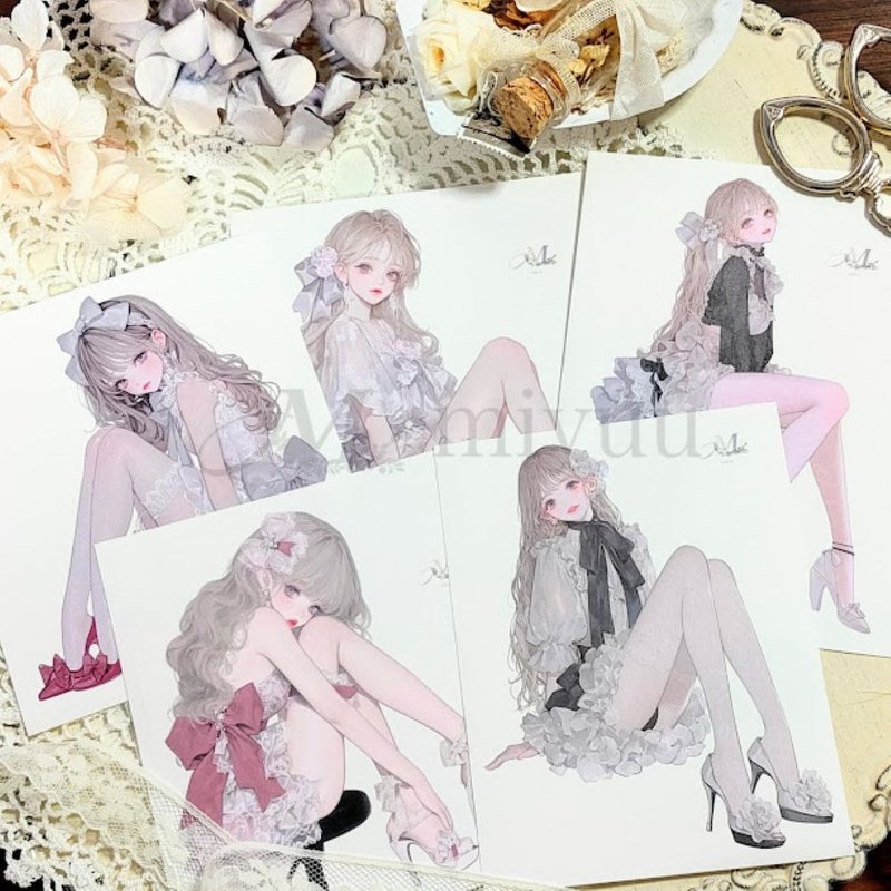 贴纸 原创贴纸 人物贴纸 原创贴纸 女孩贴纸 装饰贴纸 可爱 - 贴纸 - 纸 蓝色