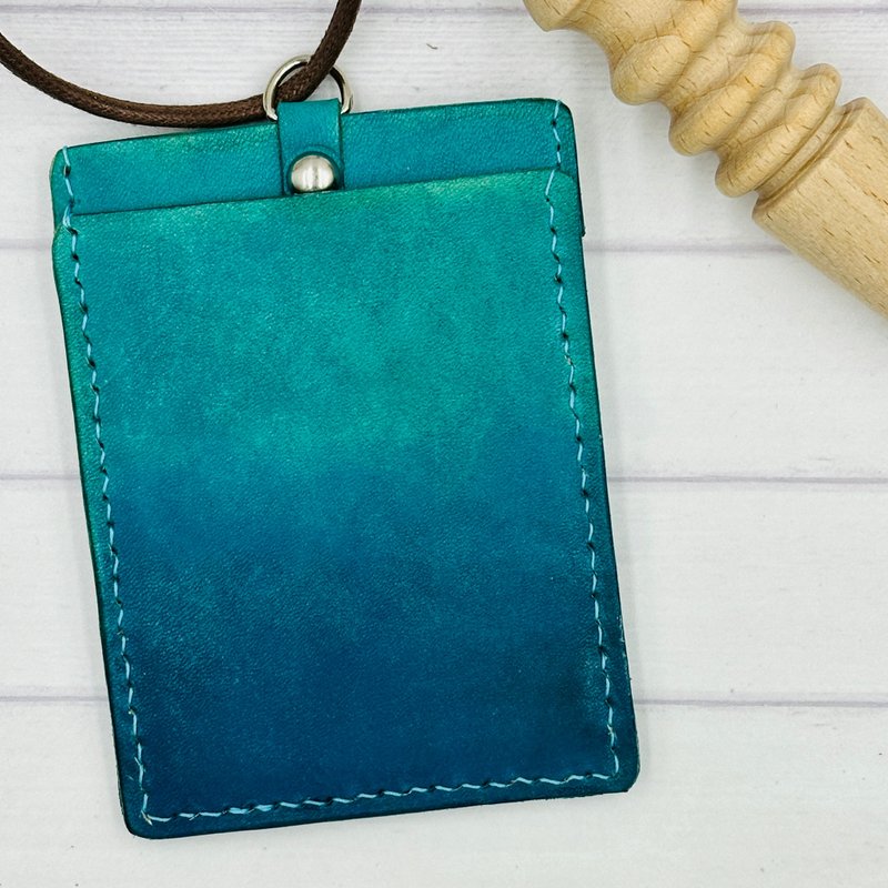 唯美渐层色植鞣皮证件套 - 证件套/卡套 - 真皮 蓝色
