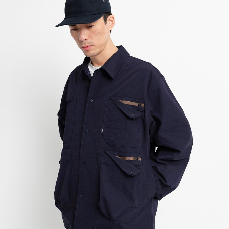 Explorer Jacket机能探险夹克外套 山系 黑色/藏青 多口袋 宽松 - 男装外套 - 聚酯纤维